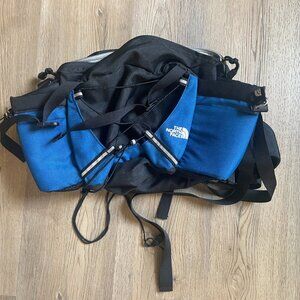 The North Face Lumbar Fanny Pack Blue Black Outdoor Camping Hiking!